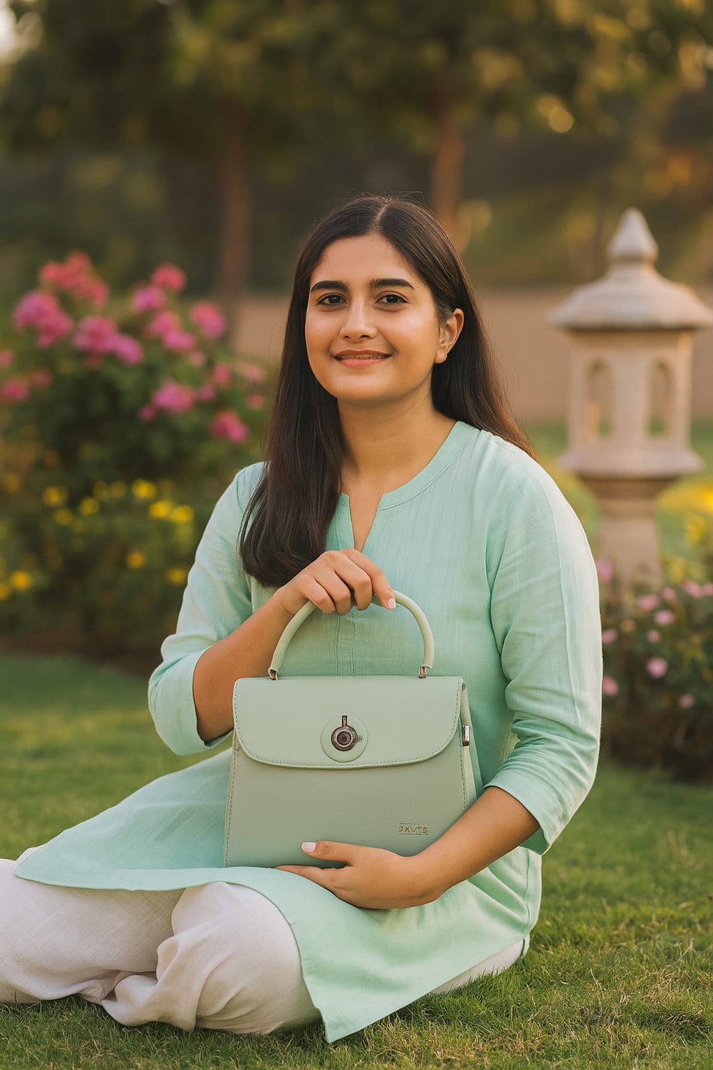 Cyan Luxe Handbag – Where Modern Meets Minimal