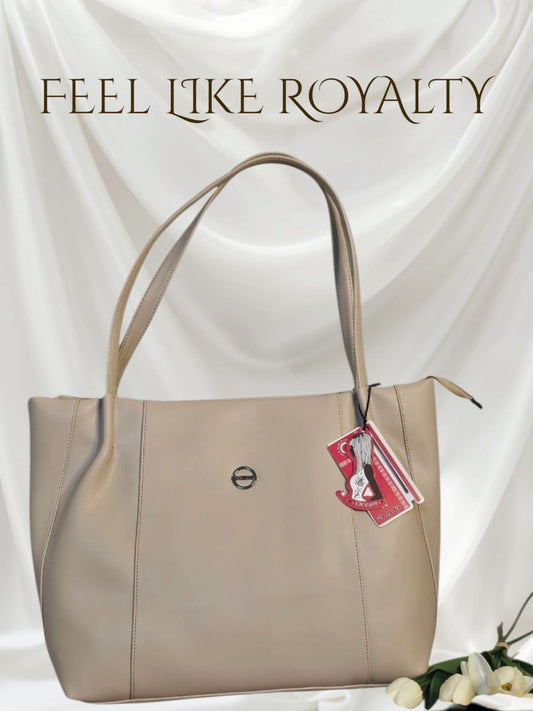 Regal Off-White Tote - Feel like Royalty