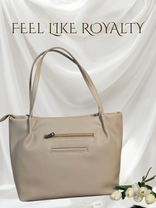 Regal Off-White Tote - Feel like Royalty